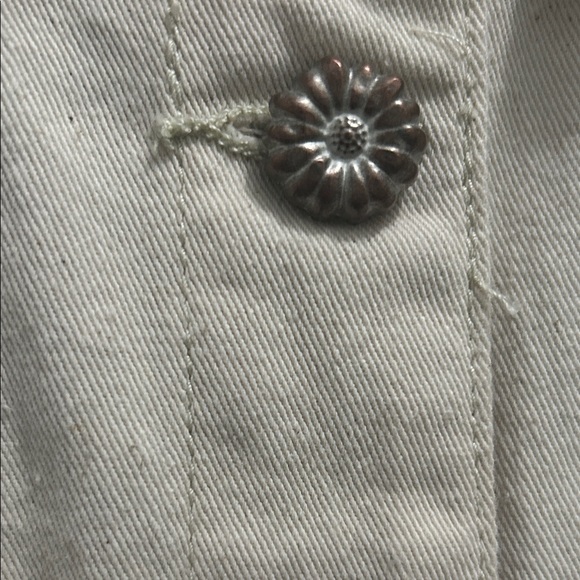 POL Cream Denim Jacket with Red and Blue Patches - Picture 6 of 12